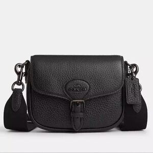 Coach Black Pebbled Leather Crossbody Bag